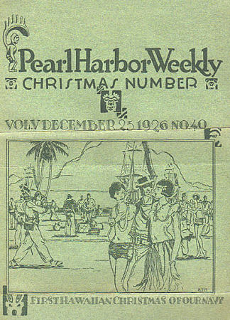 马努基安为《珍珠港周刊》封面，1926 年 12 月 Manookian’s cover for ‘Pearl Harbor Weekly’, December 1926 (1926)，阿尔曼马努克