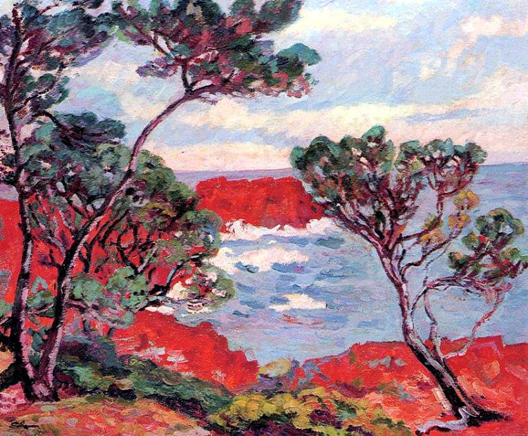 红色的岩石 Les rochers rouges (1894)，阿尔芒德·基约曼