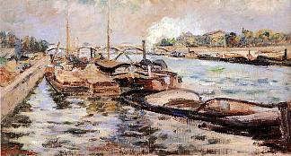 塞纳河 The Seine (1867)，阿尔芒德·基约曼