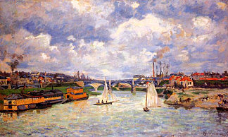 沙伦顿的塞纳河 The Seine river at Charenton (1878)，阿尔芒德·基约曼