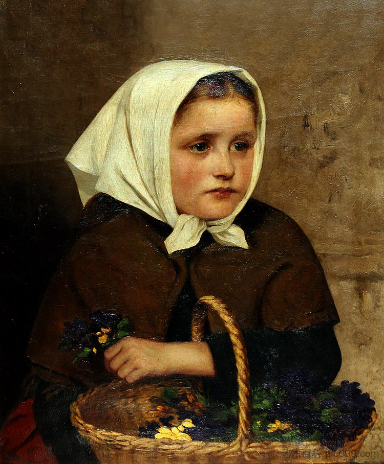 阿根廷女孩的肖像 Portrait of argentinian girl (1890)，阿曼多·蒙塔内尔·瓦尔杜埃萨