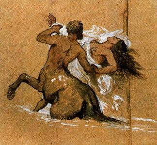 半人马和若虫 Centaur and nymph，阿诺德·勃克林