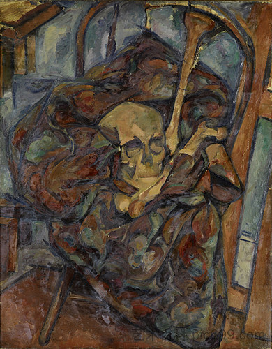 骷髅静物 Still Life with Skull (c.1927)，阿希尔·戈尔基