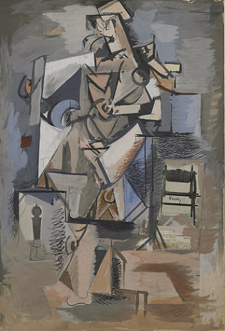 无题（立体主义人物） Untitled (Cubist Figure) (c.1930)，阿希尔·戈尔基