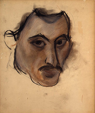 无题（自画像） Untitled (Self-Portrait) (c.1928 – c.1929)，阿希尔·戈尔基