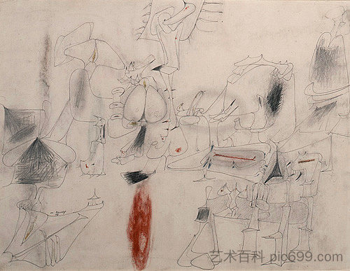 无题 Untitled (1946)，阿希尔·戈尔基