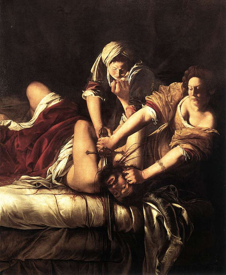 朱迪思斩首霍洛弗内斯 Judith Beheading Holofernes (1620)，阿尔泰米西亚·真蒂莱斯基