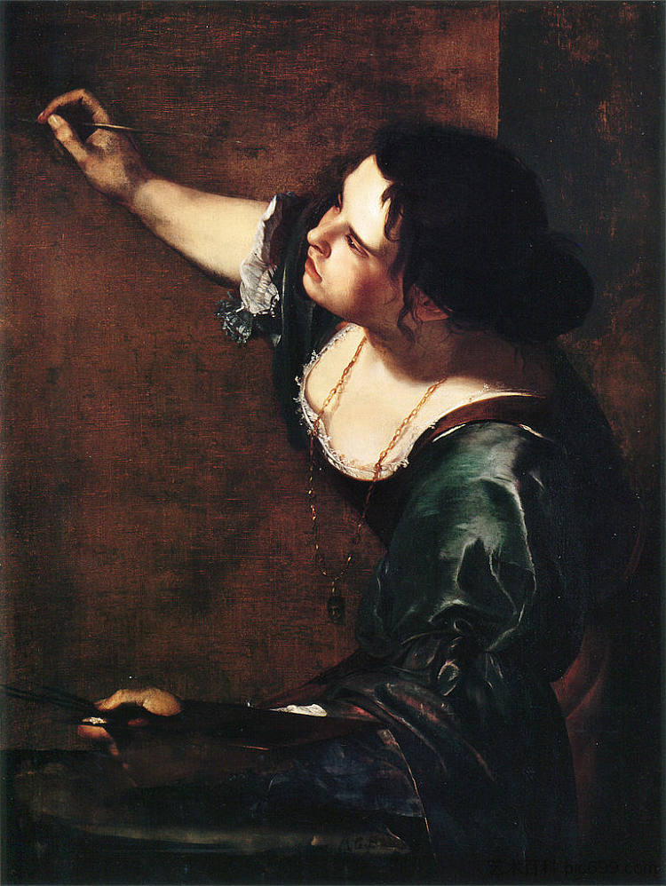 自画像作为绘画的寓言 Self-portrait as the Allegory of Painting (1639)，阿尔泰米西亚·真蒂莱斯基