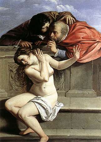 苏珊娜和长老 Susanna and the Elders (1610)，阿尔泰米西亚·真蒂莱斯基