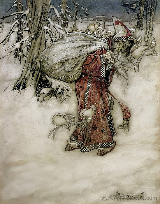 圣诞老人 Santa Claus (1907)，亚瑟·拉克姆