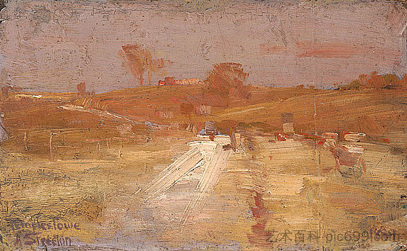 坦普尔斯托的景色 A View of Templestowe (1889)，亚瑟·沃顿