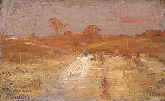 坦普尔斯托的景色 A View of Templestowe (1889)，亚瑟·沃顿