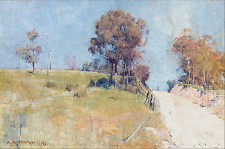 阳光（在炎热的道路上切割） Sunlight (Cutting on a hot road) (1895)，亚瑟·沃顿