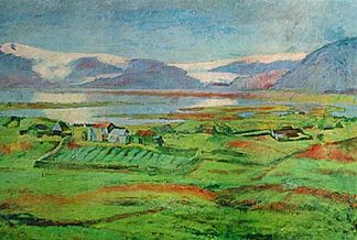 来自霍纳菲厄泽，冰岛东南部斯托拉-拉格农场 From Hornafjörður, the Farm Stóra-Lág, Southeast Iceland (1912)，阿什格里穆琼森