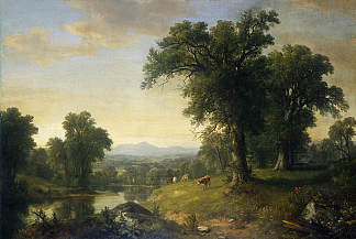 田园风光 A Pastoral Scene (1858)，亚瑟·布朗·杜兰德
