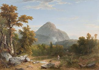 景观，佛蒙特州干草堆山 Landscape, Haystack Mountain, Vermont (1852)，亚瑟·布朗·杜兰德