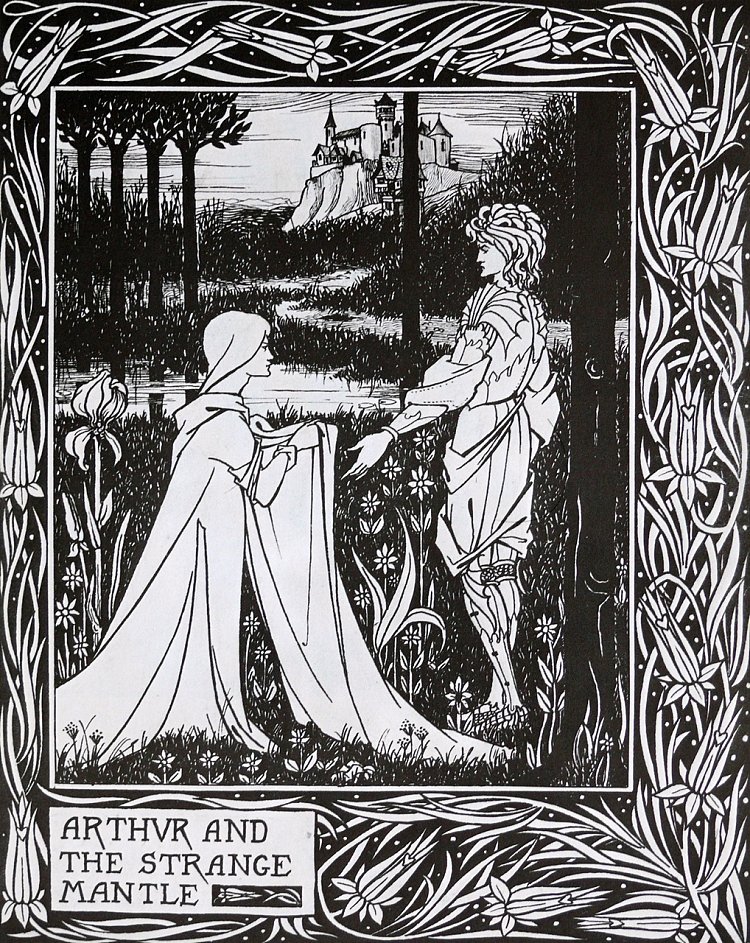 亚瑟与奇异地幔 Arthur and the Strange Mantle (1893 - 1894)，奥博利·比亚兹莱