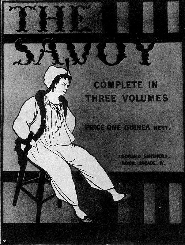 《The Savoy： Complete in Three Volumes》封面设计 Design for the front cover of 'The Savoy: Complete in Three Volumes' (1896)，奥博利·比亚兹莱