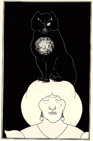 黑猫 The Black Cat (c.1894)，奥博利·比亚兹莱