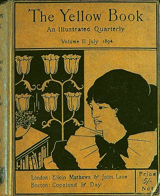 《黄皮书》封面 The cover of The Yellow Book (1894)，奥博利·比亚兹莱