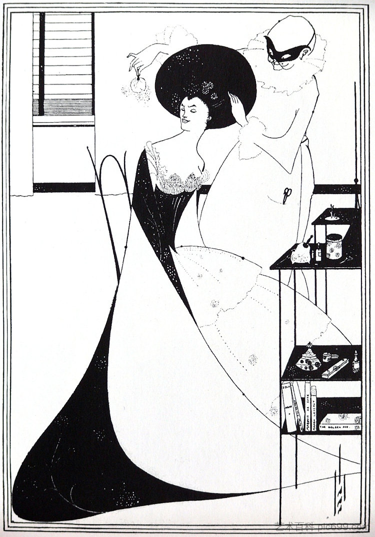 莎乐美的厕所 The Toilet of Salome (1894),奥博利·比亚兹莱