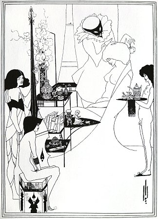 莎乐美的厕所 The Toilette of Salome (1894)，奥博利·比亚兹莱