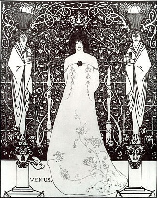 终端神之间的金星 Venus between Terminal Gods (1895)，奥博利·比亚兹莱