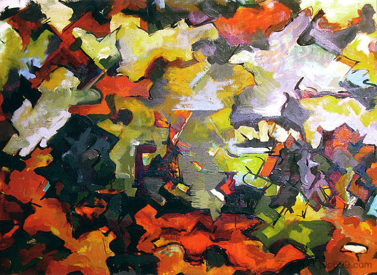 抽象景观 Abstract Landscape (1950)，奥黛丽·弗拉克