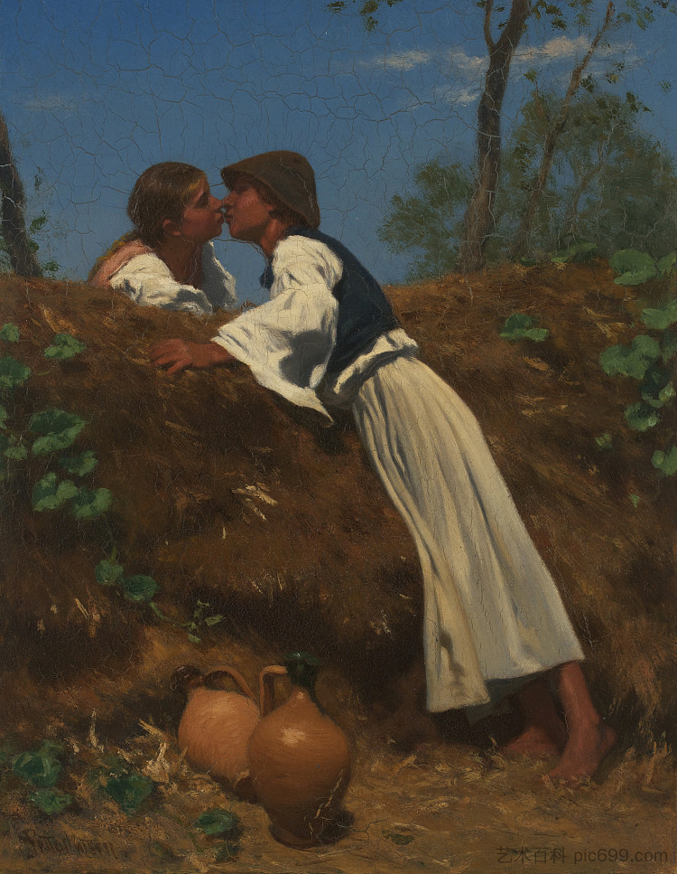 吻二 The kiss II (1864)，奥古斯特·冯·佩滕科芬