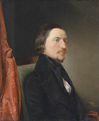 奥古斯特·塞梅莱德的肖像 Portrait of August Semeleder (1840)，奥古斯特·冯·佩滕科芬