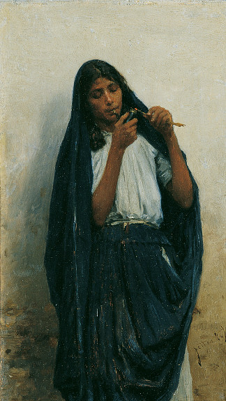 吉普赛人 Gypsy (c.1862)，奥古斯特·冯·佩滕科芬