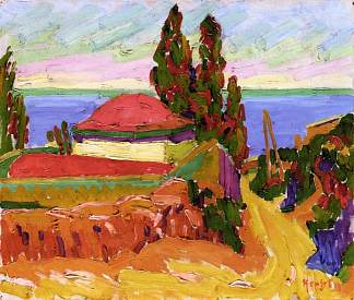 科西嘉景观 Corsican Landscape (1907)，奥古斯特·赫尔宾