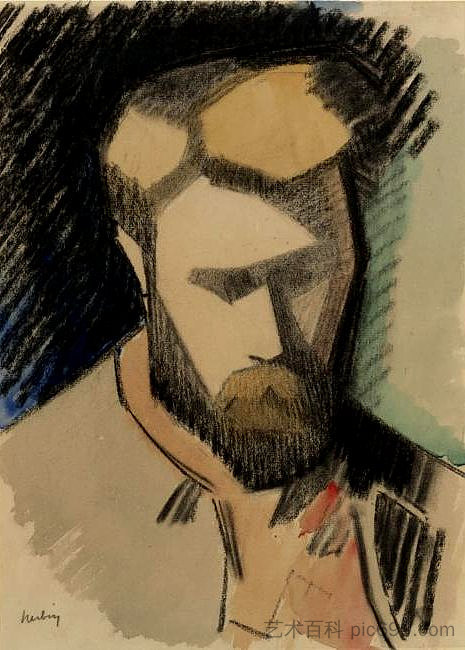 一个男人的肖像 Portrait of a Man，奥古斯特·赫尔宾