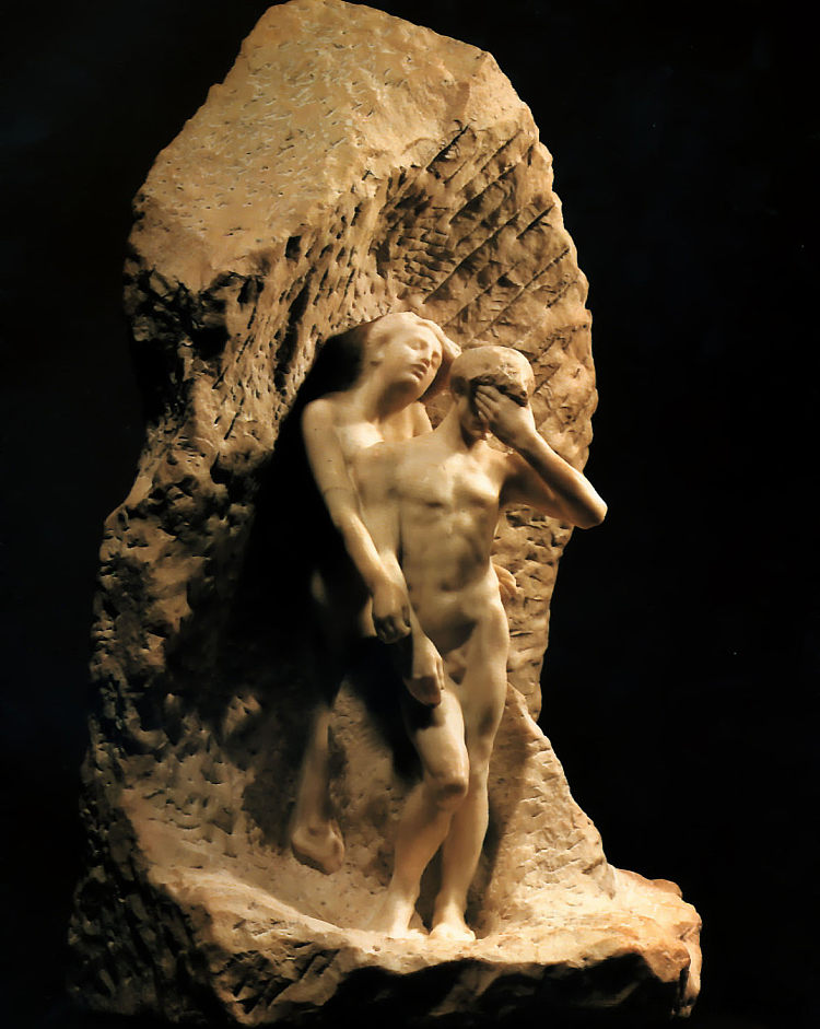 亚当和夏娃被逐出乐园 Adam and Eve expelled from Paradise (1887; France  )，奥古斯特·罗丹