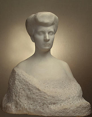 瓦尔瓦拉·叶利谢耶娃的肖像 Portrait of Varvara Yeliseyeva (1906; France                     )，奥古斯特·罗丹