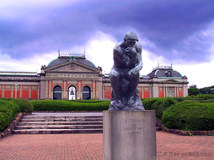 思想家 The Thinker (1880 - 1882; France  )，奥古斯特·罗丹