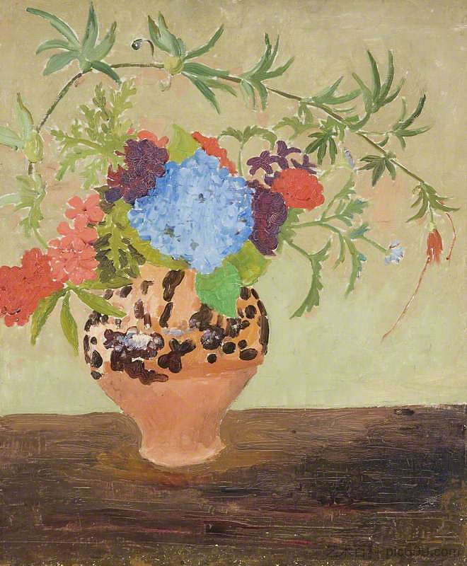 罐子里的花 Flowers in a Jar (1950)，奥古斯都·约翰