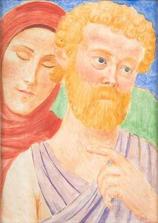 两个弟子 Two Disciples (1911)，奥古斯都·约翰