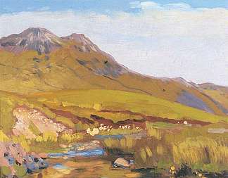 威尔士景观 Welsh Landscape (1914)，奥古斯都·约翰