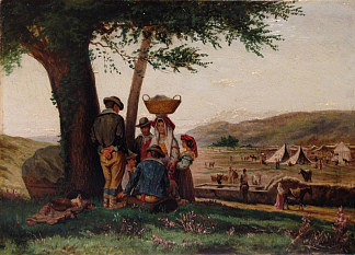 格罗塔费拉塔博览会 The Grottaferrata fair (1876)，奥雷利奥·蒂拉泰利