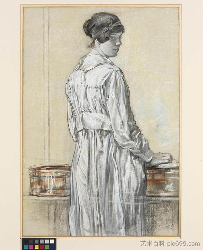 护理秩序(室内)- 伦敦恩德尔街军事医院 a Nursing Orderly (indoor)- Endell Street Military Hospital, London,奥斯汀·奥斯曼·斯帕