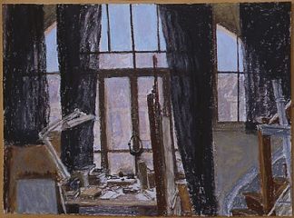 带窗帘的一室公寓窗户 Studio Window with curtains (2005)，阿维格多·阿里哈