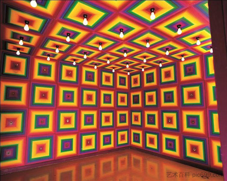 彩虹环境No.7：触觉彩虹室 Rainbow Environment No.7: Tactile Rainbow Room (1970)，哎呀��