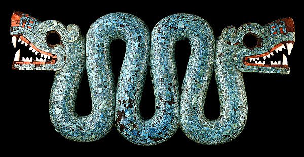 双头蛇的马赛克 Mosaic of a Double-headed Serpent (c.1450 - c.1521),阿兹特克艺术