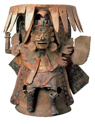 死亡战士火盆 Dead Warrior Brazier (c.1500)，阿兹特克艺术