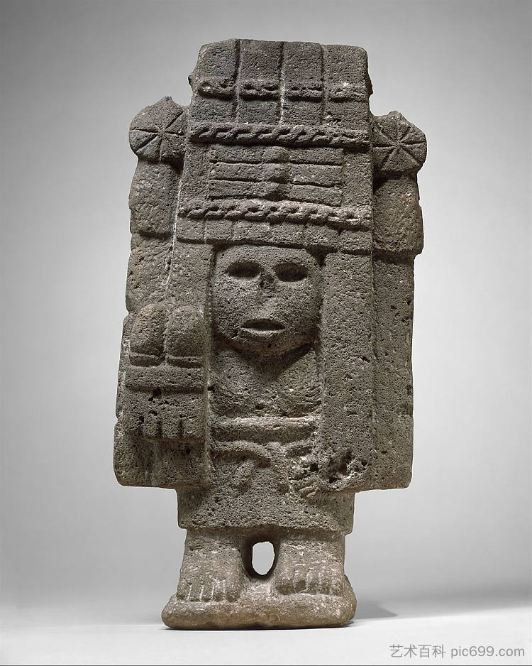 玉米神（Chicomecoatl） Maize Deity (Chicomecoatl) (c.1450 - c.1521)，阿兹特克艺术