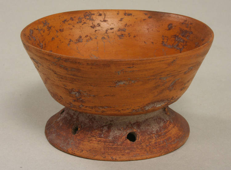 微型基座碗 Miniature Pedestal Bowl，阿兹特克艺术
