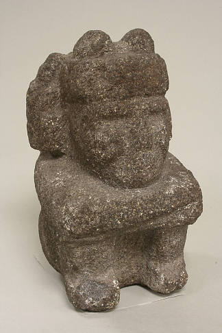 坐着的男神 Seated Male Deity，阿兹特克艺术