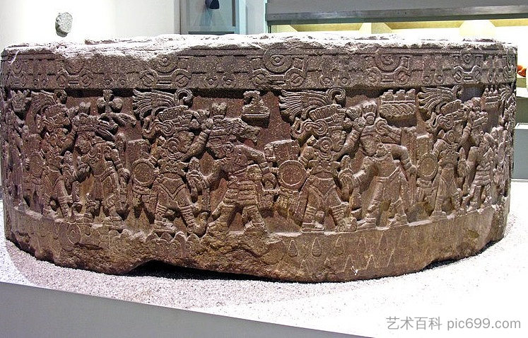 蒂佐克石 Tizoc Stone (c.1450)，阿兹特克艺术