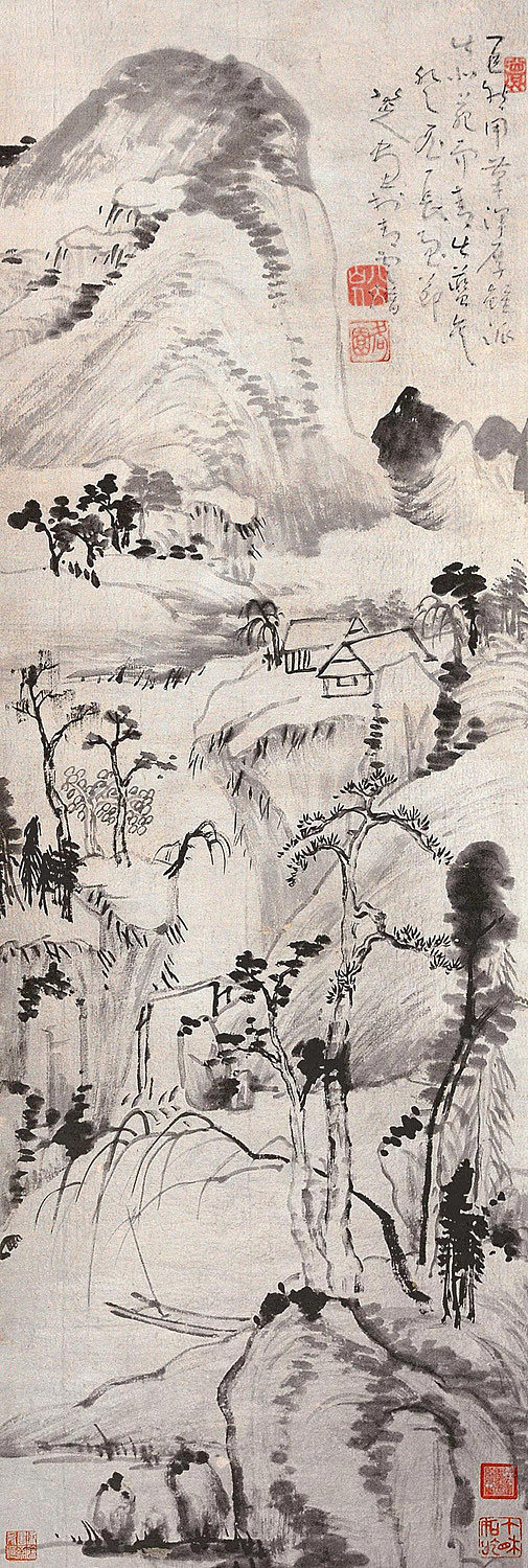 风景（朱兰风格） Landscape (Juran Style)，八达山人